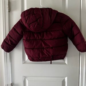 Kids Burgundy Puffer Jacket